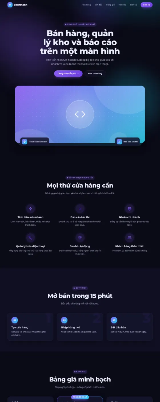 Trang mẫu phần mềm – giao diện Nửa đêm
